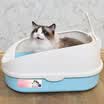 Petty CHOWSING semi-enclosed high-cover single-layer cat sand basin large cat toilet pink