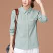 City plus CITYPLUS 2017 autumn new women&39s clothing loose lattice long sleeves shirt shirt CWCS178161 blue M