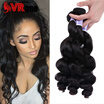 Hot Selling Malaysian Hair Loose Wave 3 Bundles 100 Human Virgin Hair Natural Black Color
