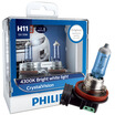 Philips 12V 55W crystalvision halogen headlightsйф 2 pcs H1 H4 H7 H11 HB4 9006 4300 K 1100lm each auto front car lamp F