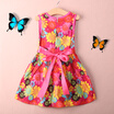 Details about HOT Toddler Kids Girls Summer Princess Floral Lace Pierced Party Dress Age 2-7Y