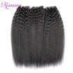 Malaysian Virgin Hair Straight Coarse Yaki 3 PcsLot aki 8"-26" Kinky Straight Human Hair