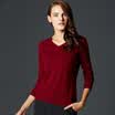Marc Rebecca sweater women&39s simple wild hedge V-neck cashmere sweater women red