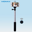 MOMAX Bluetooth selfie stick with remote control for iOS&Andriod Sliver