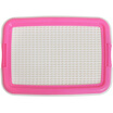 L & H Lok live small dog multi-purpose dog toilet Teddy Bears pet dog urinary basin potty double layer plastic enough toilet HKP-B1010 pink