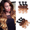 7A Malaysian Virgin Hair Body Wave Ombre Hair Extensions Soft Malaysian Hair Weave Bundles 3pcs Human Hair Extensions T1B427