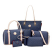 New Fashion Women Shoulder Bag PU Leather Tote Handbag Crossbody Bag 6-pcs sets