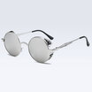 Brand Men Women Summer Fashion Polarized Sunglasses Gothic Steampunk Coating Mirrored Round Circle Sun Glasses Retro UV400 Vintage
