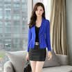 Fort Sheng 2017 new women&39s autumn fashion personality simple short jacket long-sleeved Slim single-breasted yzHYYX1193 blue L