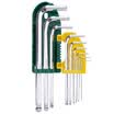 Deli Deli Mirror lengthened ball head hex wrench set snap type S2 ball head hex wrench set 15-10mm 9 piece set DL3290