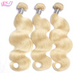 QDKZJ HAIR Brazilian Body Wave Remy 1PCS Hair Weft 613 Blonde Hair 12inch To 26inch Human Hair Weave Bundles