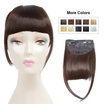Fashion Clip On Bangs Brown Fringe Hair Extensions Synthetic Hairpieces Clips in Hair Bang False Short Flat Bangs Two Side