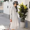 Yan Man INMAN 2017 autumn new style art embroidery cotton&linen shirt dress doll collar long skirt 1873101080 soil khaki M