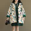 City plus CITYPLUS 2017 autumn&winter new women&39s literature&art wear hooded coat coat loose loose long-sleeved windbreaker CWWT179372 giraffe L