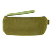 Kinbor velvet stationery bag pencil bag female hand storage bag student supplies matcha DTB6240-1