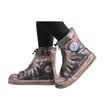 Pull back rain boots sets of men&women adult rain waterproof non-slip padded shoe cover HXL227 coffee 3XL