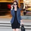 Markentsee 2017 new women autumn&winter sundries ladies long sleeve casual temperament wild small suit jacket female zx1783105 blue XL
