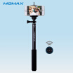 MOMAX Bluetooth selfie stick with remote control for iOS&Andriod Black