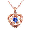 Heart Pendant Necklace For Women Rose Gold Color Austrian Crystal High Quality Gift Bride Wedding Jewelry 20593