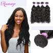 Indian water wave hair 100 human hair weave bundles 4 bundles non remy hair weaving natural color 1b