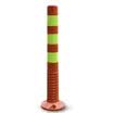 Tengchi CT reflective warning column red&white Daokou column traffic plastic warning column isolation pile road pile column anti-collision column 75CM PU silver white film warning column