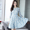 A long morning 2017 autumn dress long-sleeved fashion Slim was large size women&39s high waist skirt S71R0016A28L color L