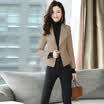 Fort Sheng 2017 new women autumn&winter short paragraph small suit jacket Korean casual fashion Slim solid suit zx1783016 red brown M