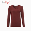 INTERIGHT Women V Collar Shirt Hemp M Pink M