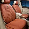 Wufu Golden Bull 3D Leather Car Cushion Universal Seat Car Seat Cover Elegant Beige