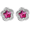 Austrian Crystal Stud Earrings For Women Gift Fashion Jewelry White Gold Color Flowers Earrings 2430