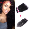 Indian Kinky Curly Virgin Hair With Closure 3 Bundles With Closure Curly Weave Human Hair With Closure Cheap Indian Virgin Hair