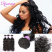 Natural Wave Virgin Hair 3Bundles Wet&Wavy Malaysian Virgin Hair Natural Curly Weave Human Hair Extensions