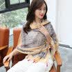 Yimihuasha scarf women spring&summer sunscreen air conditioning shawl autumn&winter warm scarf scarf dual-use bird blue