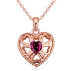 Heart Pendant Necklace For Women Rose Gold Color Austrian Crystal High Quality Gift Bride Wedding Jewelry 20593