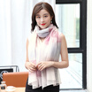 STORY Of SHANGHAI Ladies Woolen Scarf Warm & Warm Scarf Shawl Elegant Striped Pink