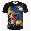 3D Printed T-shirts Men Short sleeve Blouse Hipster Costume Boys Tops -Angry Dinosaur