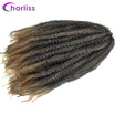 Chorliss Kinky Twist Braiding Hair Extensions 18Inch 100g 6 pcslot Synthetic Ombre Crochet Hair
