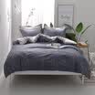 Baifu byford algodón cuatro piezas juego de impresión de ropa de cama de algodón liso minimalista doble traje de cuatro piezas 15 18 m funda de cama edredón 200 230 encanto azul