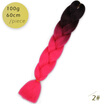 AISI HAIR 100gpcs 24inch Kanekalon Jumbo Braids Hair Ombre Two Tone Colored Synthetic Hair for Dolls Crochet Hair