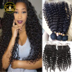 Kason Peruvian Virgn Hair Deep Wave With Closure 3Bundles Human Hair With Lace Closure 100 Unprocessed Virgin Hair