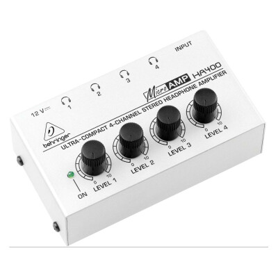 Усилитель наушников Behringer HA400 (Ультра-шумовой операционный усилитель с 4 наушниками для управления громкостью индивидуальной записи / записи)
Усилитель наушников Behringer HA400 (Ультра-шумовой операционный усилитель с 4 наушниками для управления громкостью индивидуальной записи / записи)