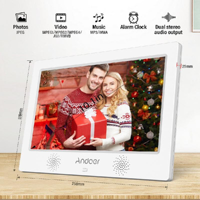 Andoer 101 Inch Digital Photo Picture Frame 1024600 Resolution TFT-LED Screen Support CalendarClockAlarm ClockPhotoMusicVid
Andoer 101 Inch Digital Photo Picture Frame 1024600 Resolution TFT-LED Screen Support CalendarClockAlarm ClockPhotoMusicVid