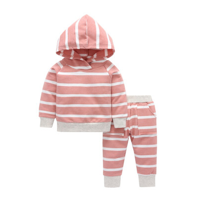 Autumn Baby Clothes Set Striped Long Sleeve Hoodies And Trousers Kit Kid Two-piece Outfit Set
Autumn Baby Clothes Set Striped Long Sleeve Hoodies And Trousers Kit Kid Two-piece Outfit Set