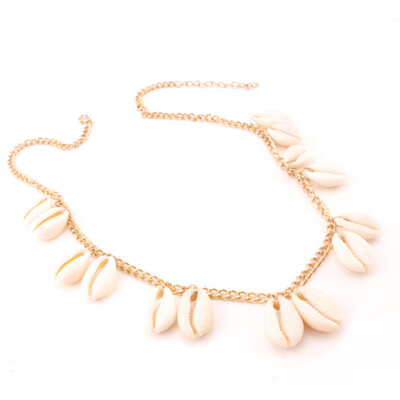 Natural Necklace Bracelet Women Girls Beach Chain Necklace Handmade Pendants