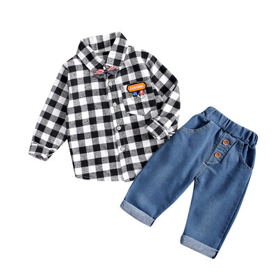 Autumn Children Baby Boys Casual Long Sleeve Plaid Print Shirt TopsDenim Pants Trouser Set
Autumn Children Baby Boys Casual Long Sleeve Plaid Print Shirt TopsDenim Pants Trouser Set