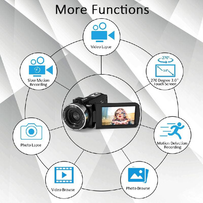 Andoer 1080P HD WiFi Digital Video Camera Camcorder DV Recorder 16X Zoom 30" LCD Touchscreen IR Night Vision with Hot Shoe Mount 
Andoer 1080P HD WiFi Digital Video Camera Camcorder DV Recorder 16X Zoom 30" LCD Touchscreen IR Night Vision with Hot Shoe Mount