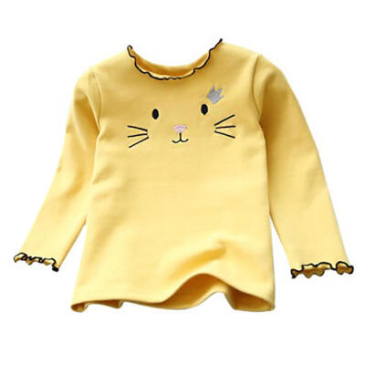 Winter Baby Girls Long-sleeved O-necked Cartoon Cat T-shirt Cotton Children Clothes
Winter Baby Girls Long-sleeved O-necked Cartoon Cat T-shirt Cotton Children Clothes