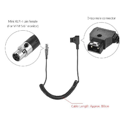 Andoer D-Tap Male to Tinny MINI XLR 4 Pin Cable Coiled Cord 80cm Cable Length for VFM 56" Monitor
Andoer D-Tap Male to Tinny MINI XLR 4 Pin Cable Coiled Cord 80cm Cable Length for VFM 56" Monitor