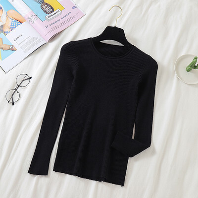 Women Korean Solid Color Sweater Female Knitted Long Sleeves Pullovers Basic O Neck Jumpers Autumn Pull Femme
Women Korean Solid Color Sweater Female Knitted Long Sleeves Pullovers Basic O Neck Jumpers Autumn Pull Femme
