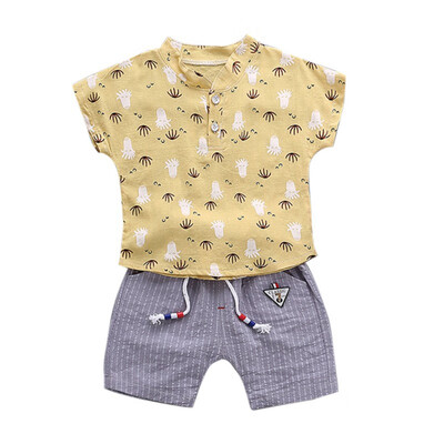 Baby summer fashion clothes set cartoon print t-shirt cotton soft comfortable shorts for 0-4T
Baby summer fashion clothes set cartoon print t-shirt cotton soft comfortable shorts for 0-4T